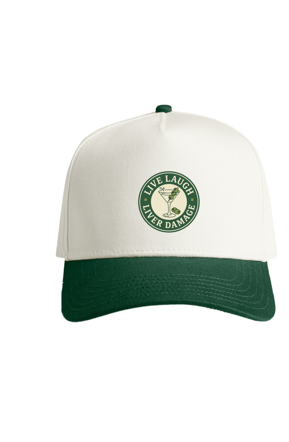 Live Laugh Liver Damage Frame Two Tone Cap