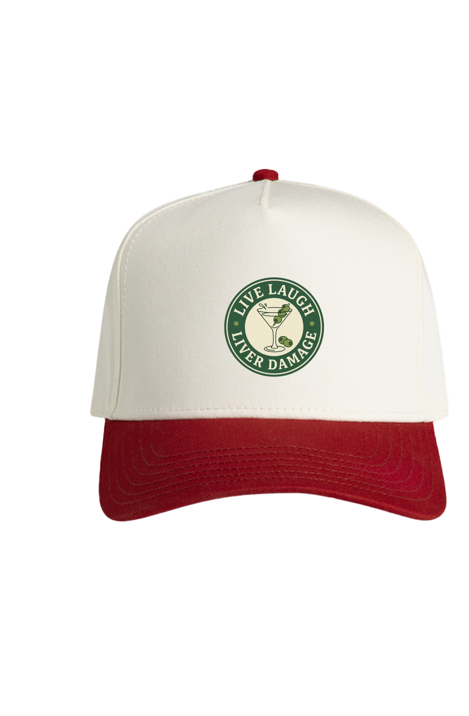 Live Laugh Liver Damage Frame Two Tone Cap