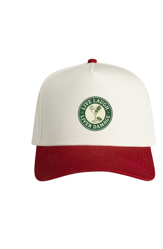 Live Laugh Liver Damage Frame Two Tone Cap