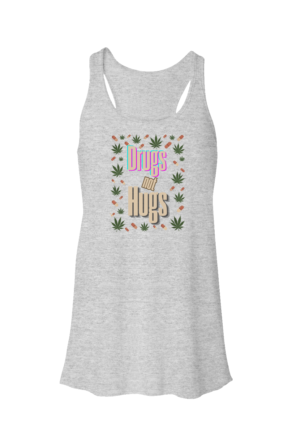 D GS not Hugs Flowy Racerback Tank